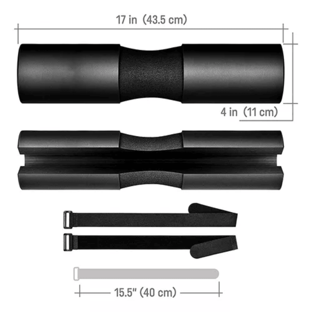 Almohadilla de barra para levantamiento de pesas. Reduce la presión en el cuello y las caderas para un entrenamiento sin dolor.