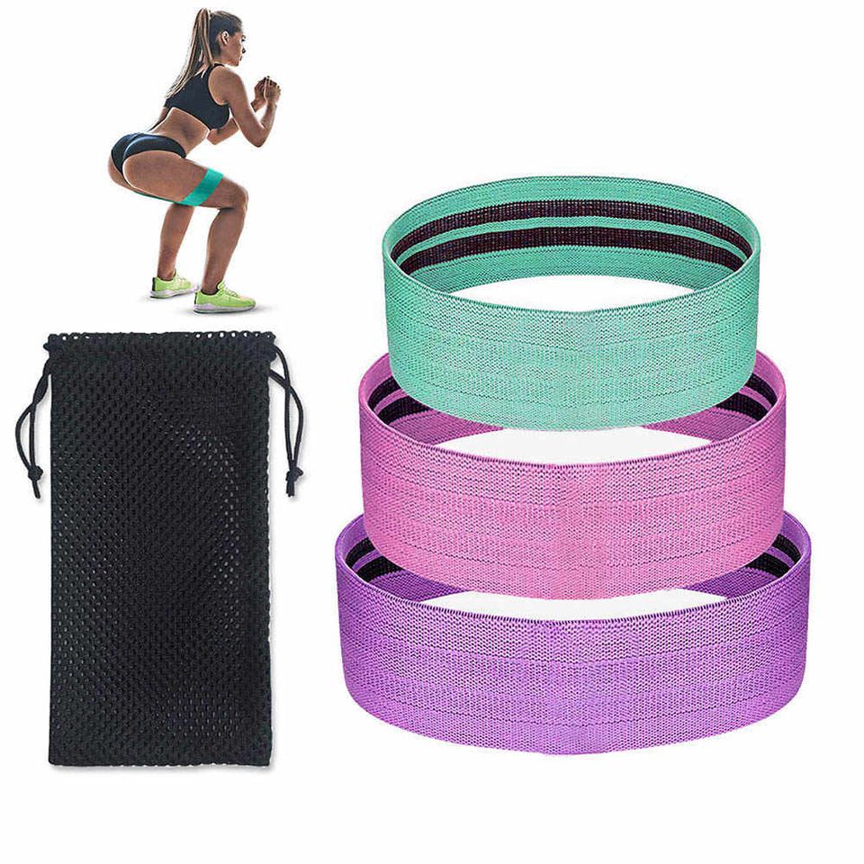 Bandas elasticas de resistencia x3 unidades diferentes resistencias para cualquier tipo de entrenamiento sirve para principiantes y expertos entrena en cualquier lugar