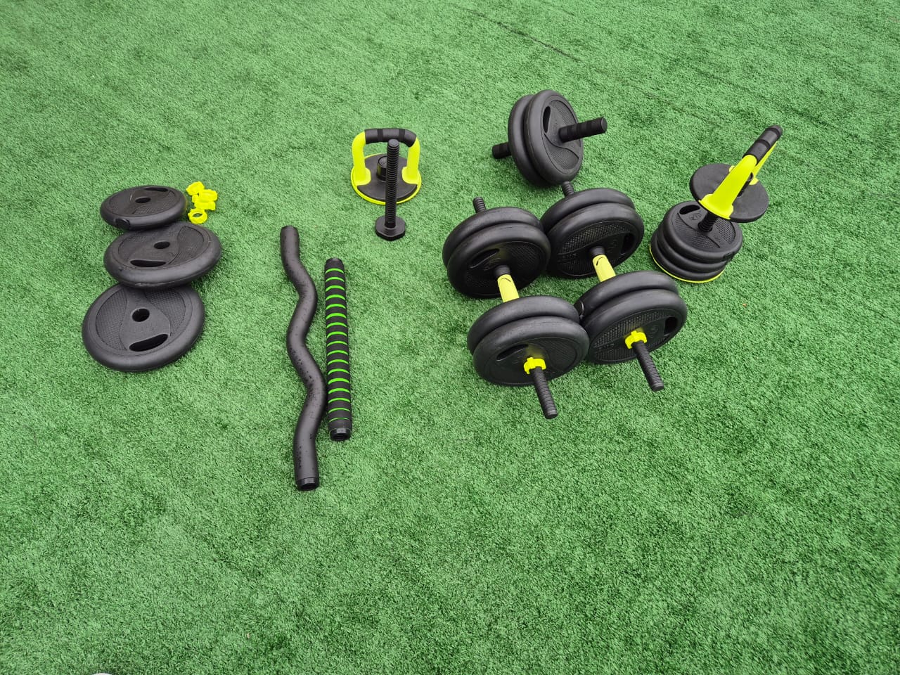 kit pesas ajustables
mancuernas 40kg
kit pesas casa
mancuernas con barra
pesas multifuncionales
pesas gimnasio casa
kit pesas 40kg