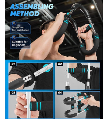 Barra de ejercicio portátil y ajustable para entrenamiento de fuerza en casa