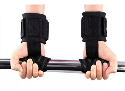 Straps de levantamiento para pesas con soporte de neopreno. Mejora tu agarre y levanta más peso en peso muerto, dominadas y entrenamientos de fuerza.